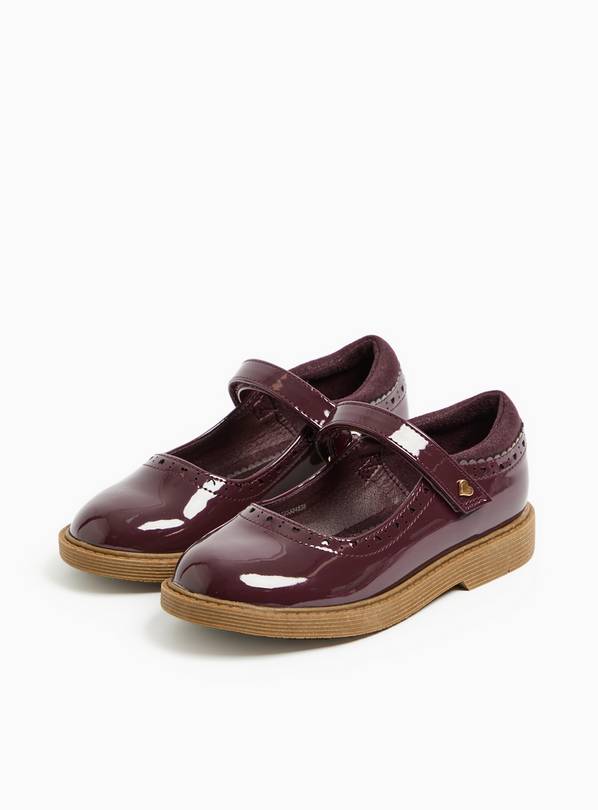 Burgundy Patent Mary Jane Shoes 9 Infant